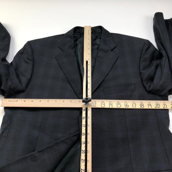 Ermenegildo Zegna Cloth 40 Gray Blue 100% Wool Blazer Sport Coat Jacket - Picture 12 of 16